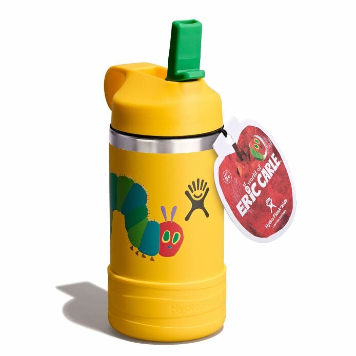 kids-12-oz-bottle-world-of-eric-carletm-x1 le26-w12-1000-kids-12-oz-wide-straw-cap-and-boot-yellow-caterpillar-angled-lid-open-withtag_1.jpg